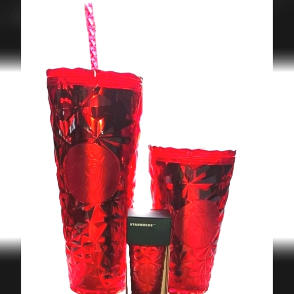 NWT, Starbucks 2023 Holiday Red Prism Keychain - Picture 4 of 4